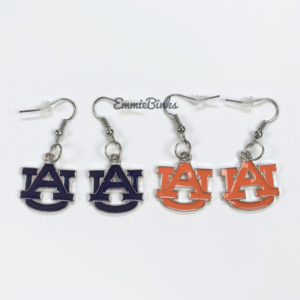 NWT Auburn Tigers Jewelry ~ Set of Auburn University Drop Dangle Earrings - Picture 9 of 13